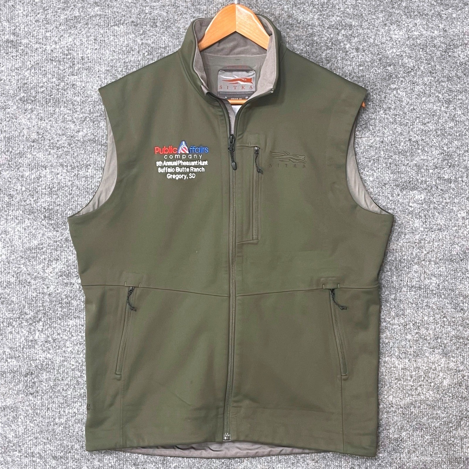 Sitka Jetstream Vest Mens Medium Green Gore-Tex Infinium Windstopper Hunting